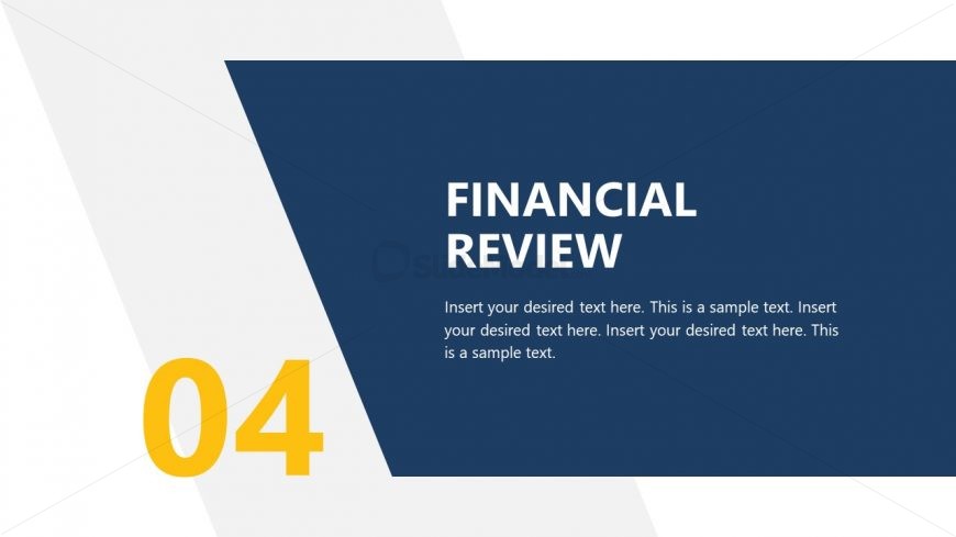 Financial Review Header Slide for Annual Report Template