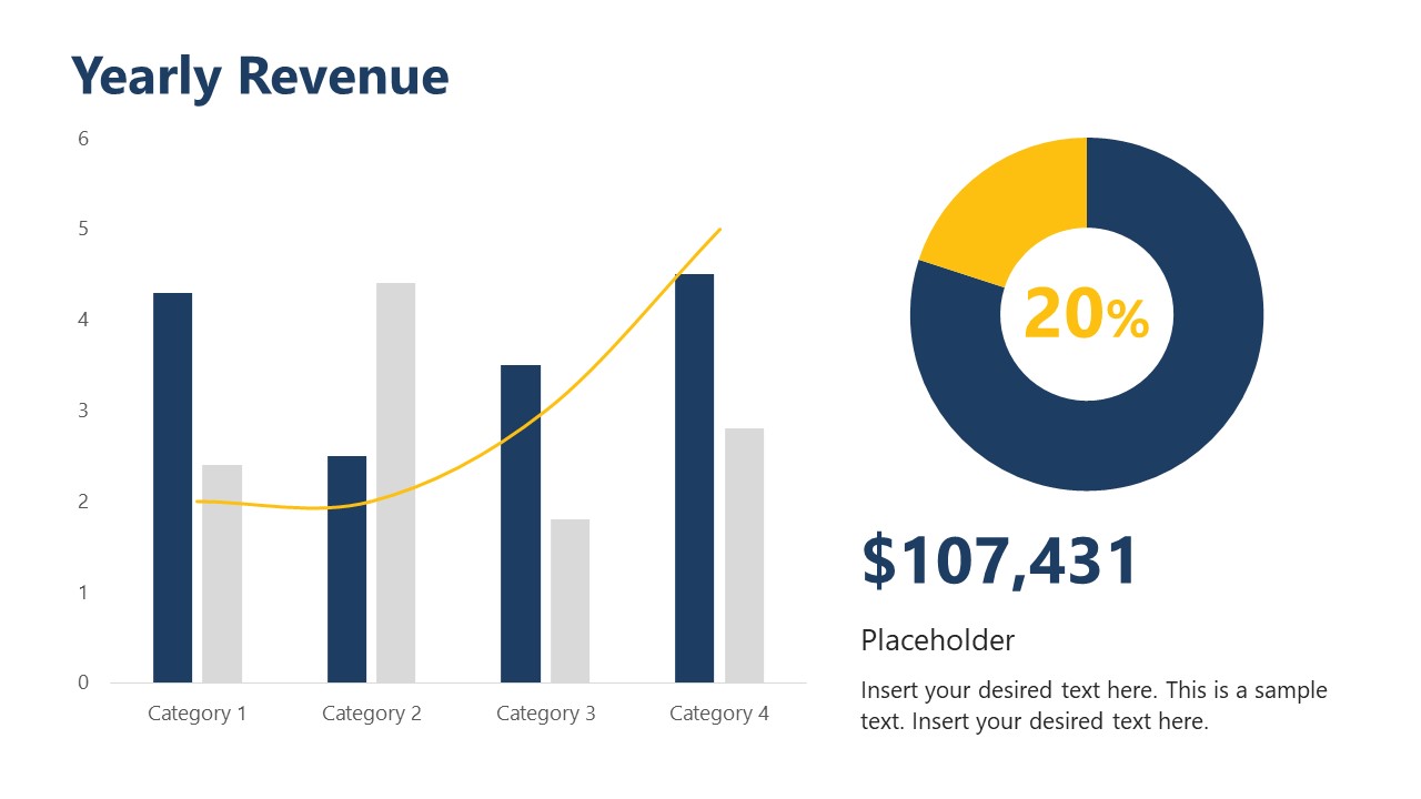 Annual Report Template Editable Yearly Revenue Chart SlideModel