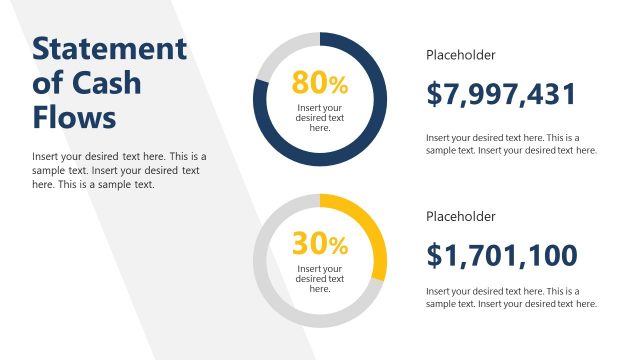 Annual Report Template – Editable Statement of Cash Flow Pie Charts