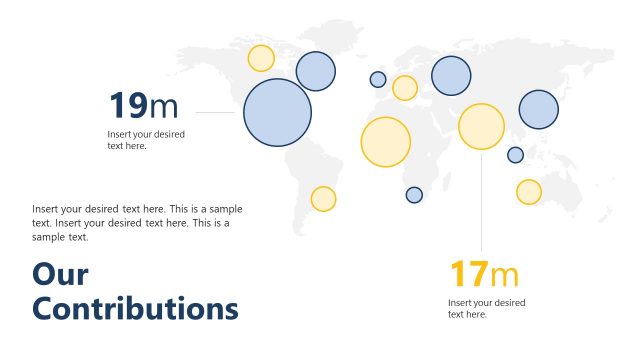 Annual Report Template – Our Contribution Map Slide