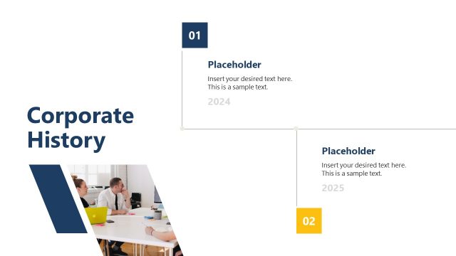 Annual Report Template – Corporate History Timeline