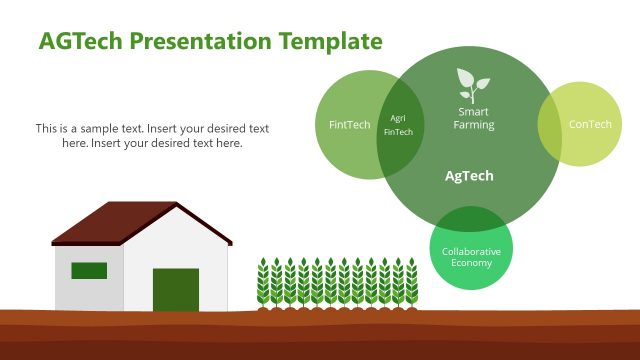 Barn and Crops Graphics of AGTech PPT