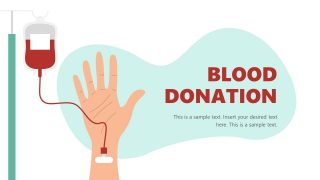 Hand Illustration Template for Blood Donation 