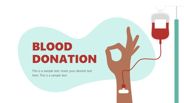 Hand Pose Blood Donation PowerPoint