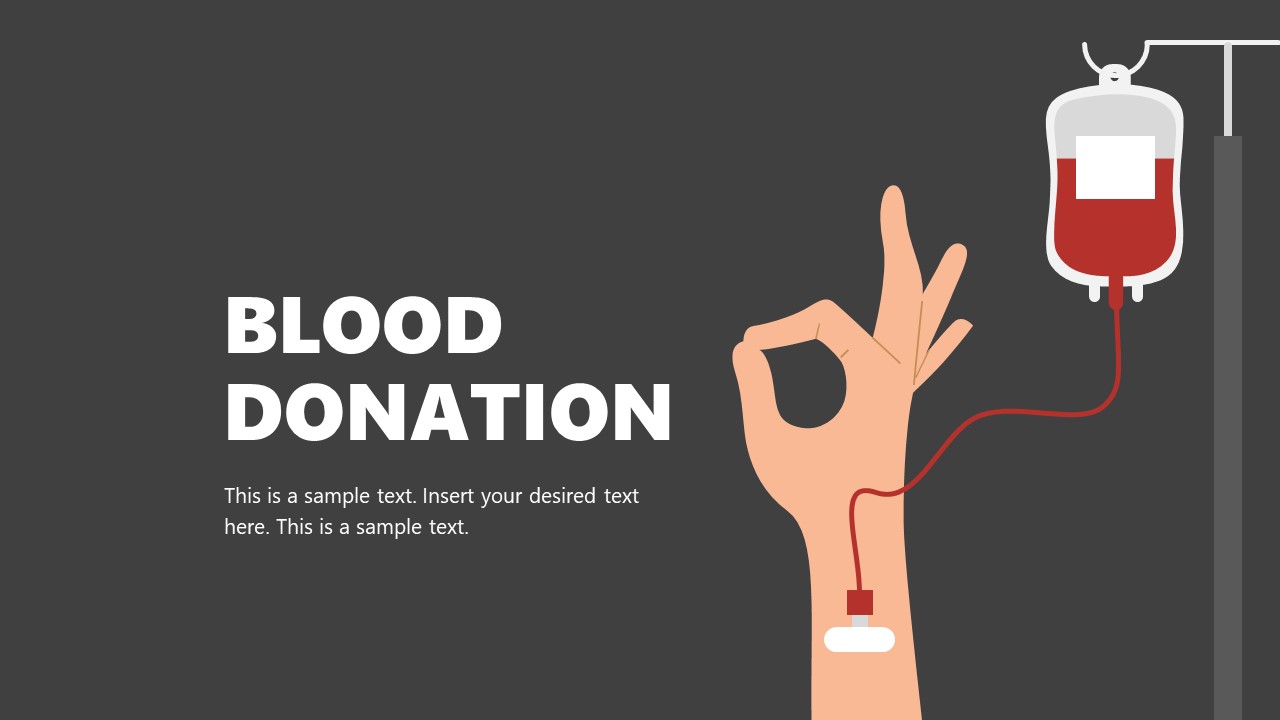 Cartoon Illustration PowerPoint Blood Donation 