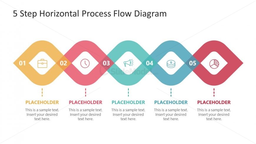Phases Horizontal Process Flow Diagram Slidemodel Sexiz Pix 9524