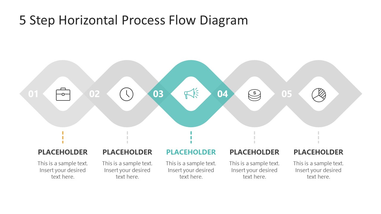 Connected Step 3 Infographic Process Flow Diagram Slide