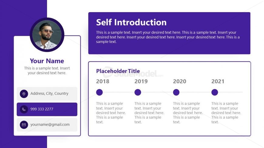 Creative Self Introduction PowerPoint Layout SlideModel