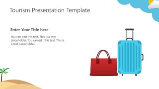 Travelling Concept Shapes Luggage PPT