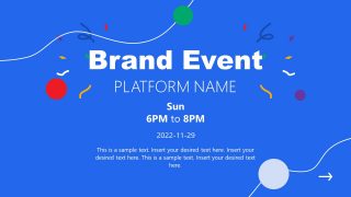 Slide of Brand Event Celebration PowerPoint