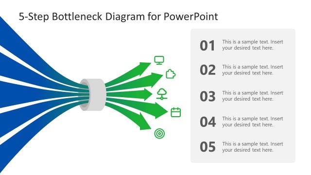 5-Step Bottleneck Diagram PowerPoint Template