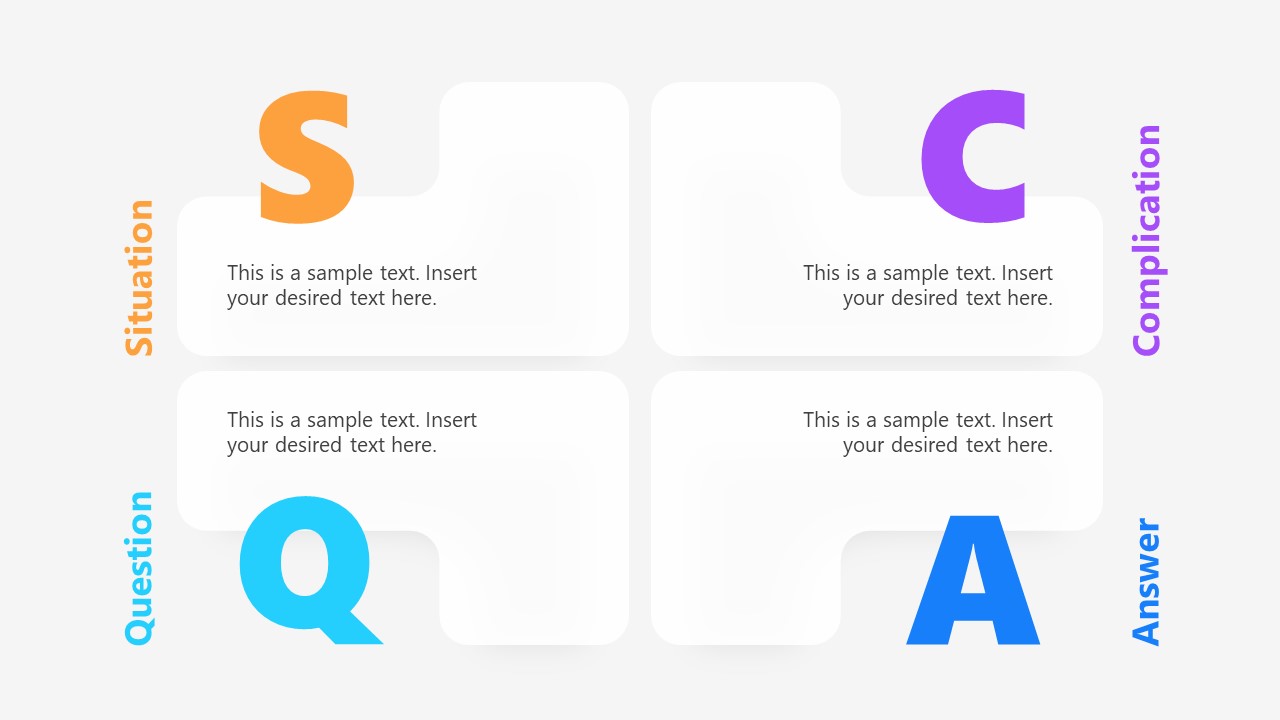 Matrix SCQA Analysis PowerPoint Diagram Template