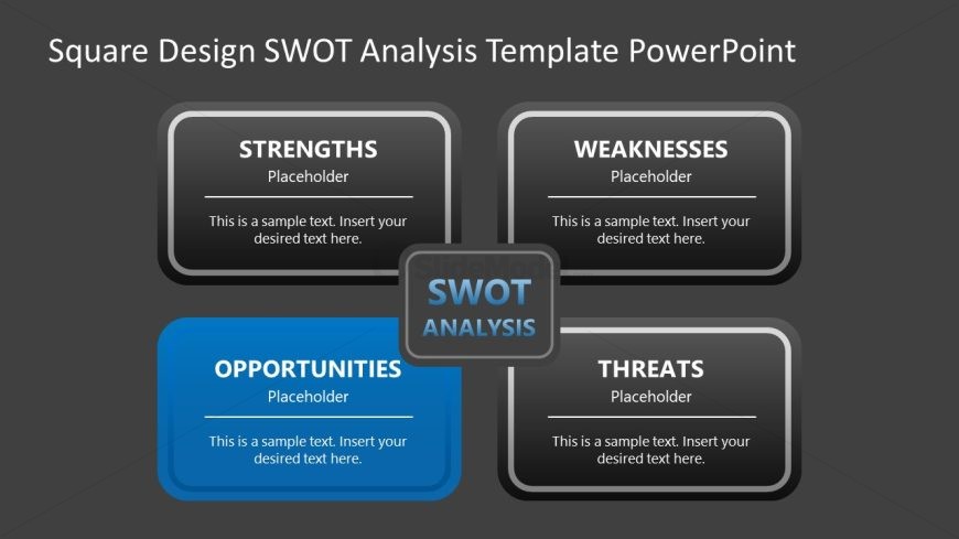 Customizable SWOT Analysis Slide Template 
