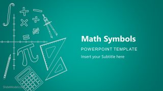 PPT Cover Page of Math Symbols 