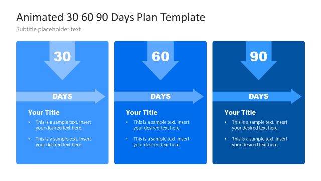 Animated Templates for 30 60 90 Days Planning