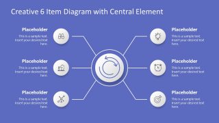 Circular Diagram for 6 Segments Presentations 