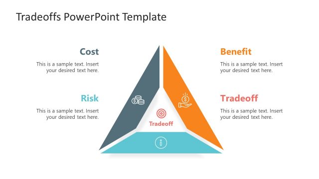 3 Steps Tradeoffs PowerPoint Triangle Diagram