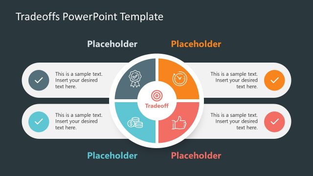 4 Steps Circular Diagram Tradeoffs Template