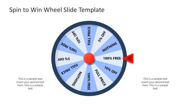 Spin to Win Wheel Slide Template for PowerPoint