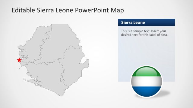 Gray Outline Map Template Sierra Leone