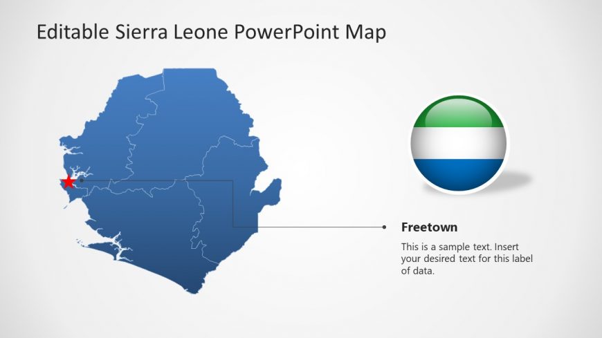 Slide of Outline Map Template for Sierra Leone 