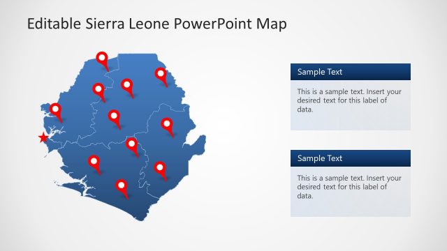 Editable Map PowerPoint Sierra Leone
