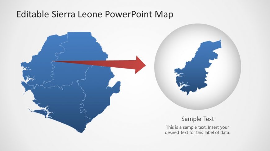 Slide of Sierra Leone Map with Highlighted Region