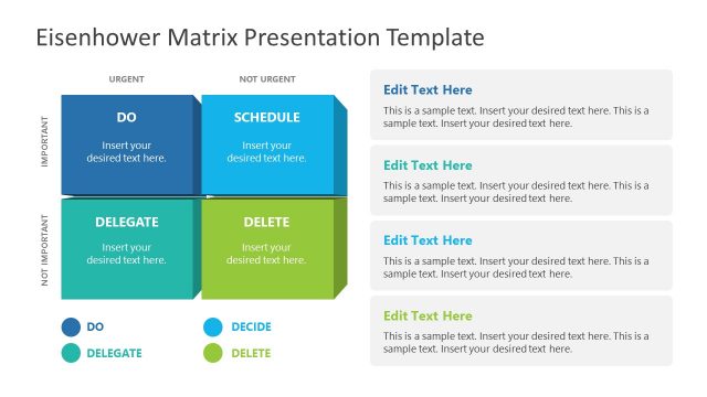 3D Model of Eisenhower Matrix Presentation