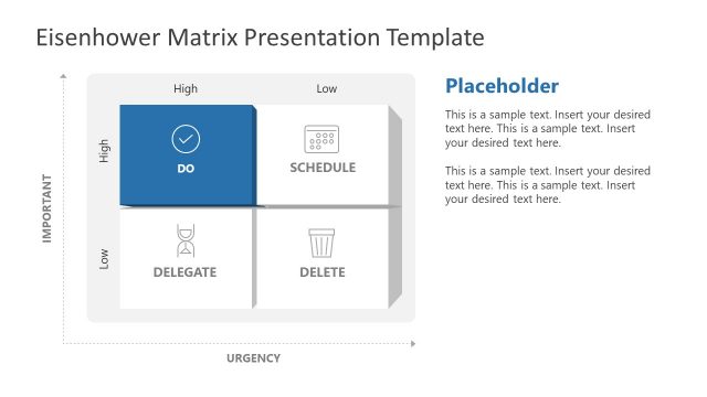 Urgent Important Eisenhower Matrix Presentation