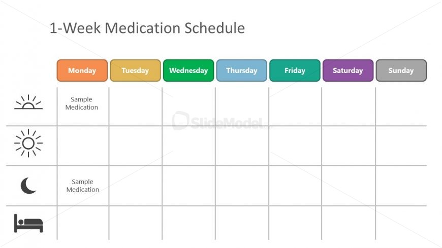 1-Week Medication Dosage Schedule 