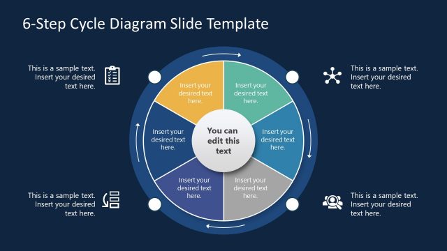 Presentation of 6 Steps Cycle Diagram Arrow PowerPoint