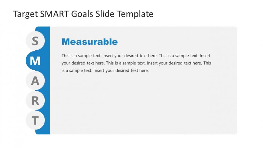 Slide of Measurable in SMART Goals in PowerPoint