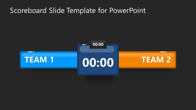 Black Background Team Scoreboard PowerPoint