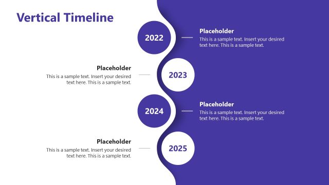 Vertical Timeline Concept Slides for PowerPoint