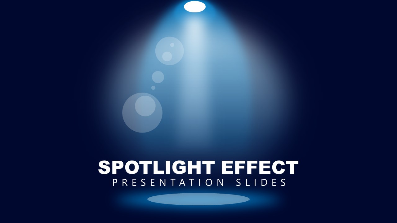 Spotlight Effect Presentation Slides Template for PowerPoint