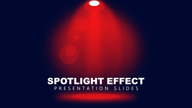 Red Spotlight PowerPoint Slide for Highlighting Object