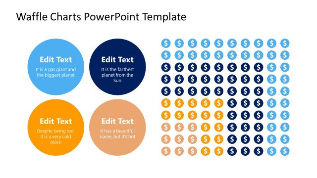 4 Layers Waffle Chart Template Diagram