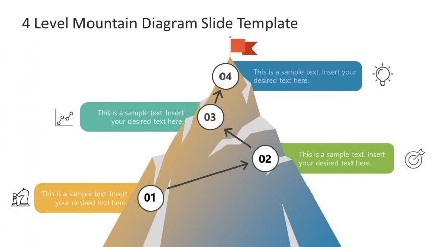 Presentation of Mountain Image with 4 Steps Roadmap 