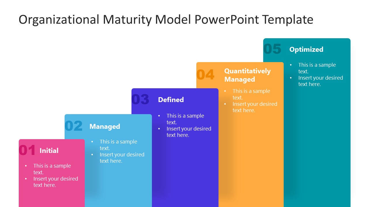 5 Level Maturity Model Diagram PPT