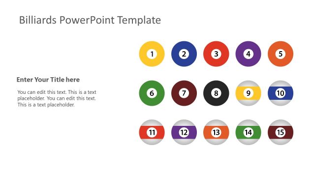 Cue Balls PowerPoint Slide of Billiards