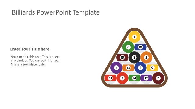 Cue Balls and Rack Billiards Template