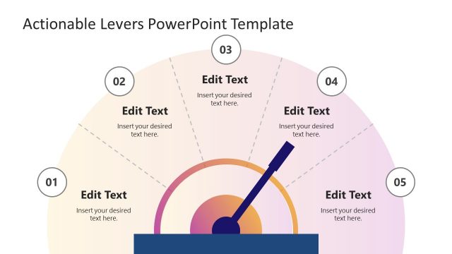Lever Illustration Template for 5 Steps Process