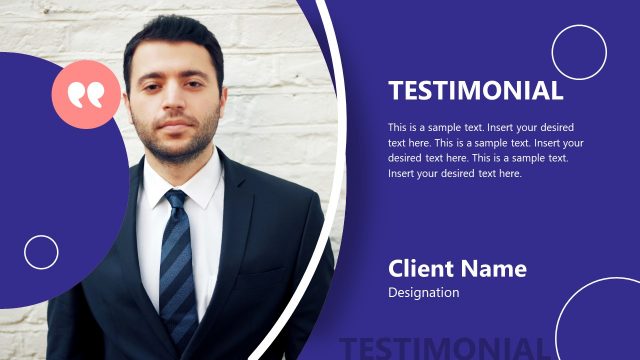Client testimonial Template Image Placeholders