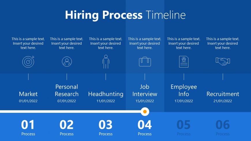 PowerPoint Hiring Process Timeline Job Interview 