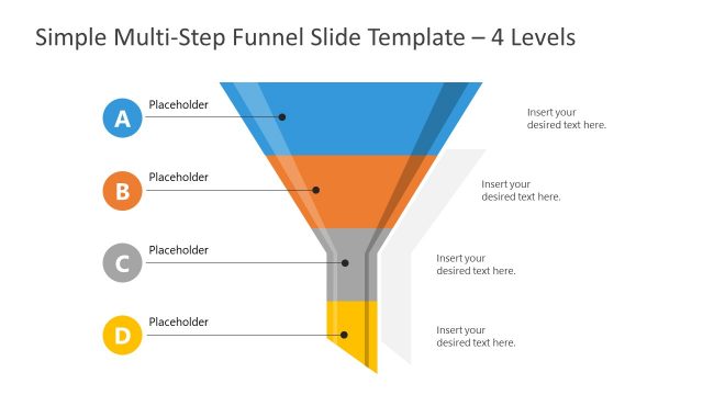 4 Level Funnel PowerPoint Diagram