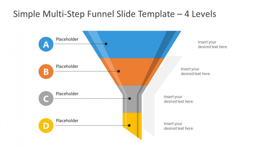 Funnel Chart Template 4 Level Diagram 