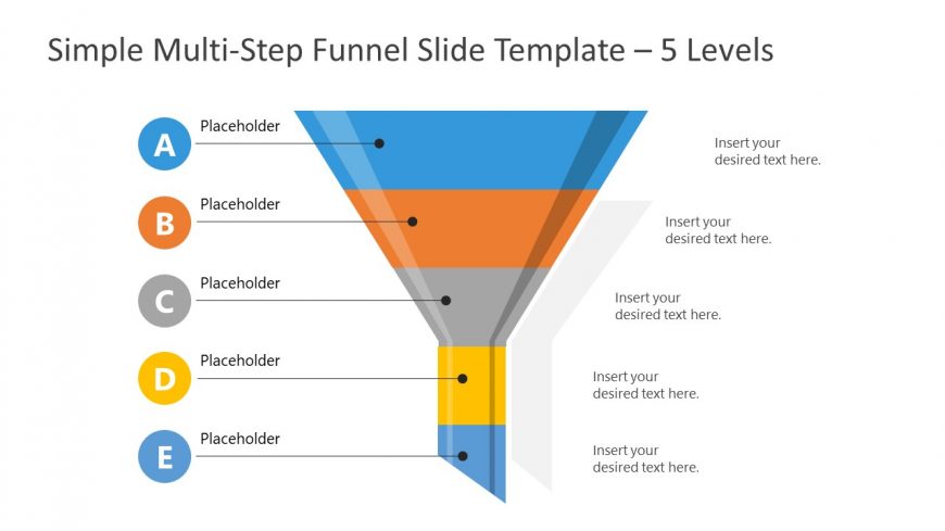 Funnel Chart Template 5 Level Diagram 