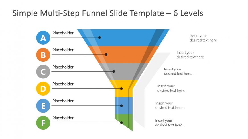 Funnel Chart Template 6 Level Diagram 
