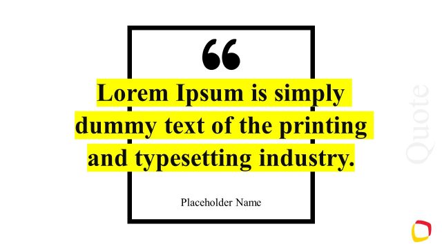 Square Outline Yellow Highlight Quotation Presentation