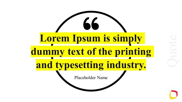 PowerPoint Quotations Circle Outline Template